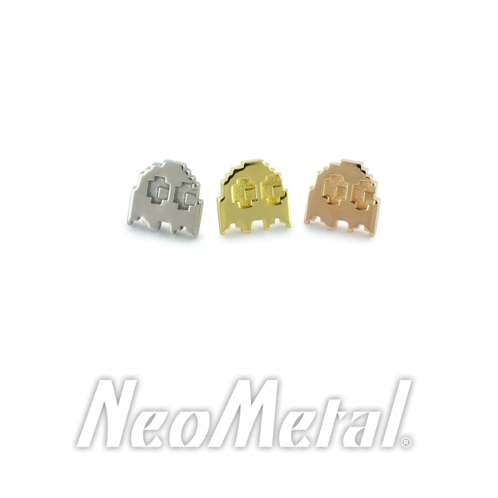 NeoMetal Threadless 18k Yellow Gold 8-Bit Ghost End