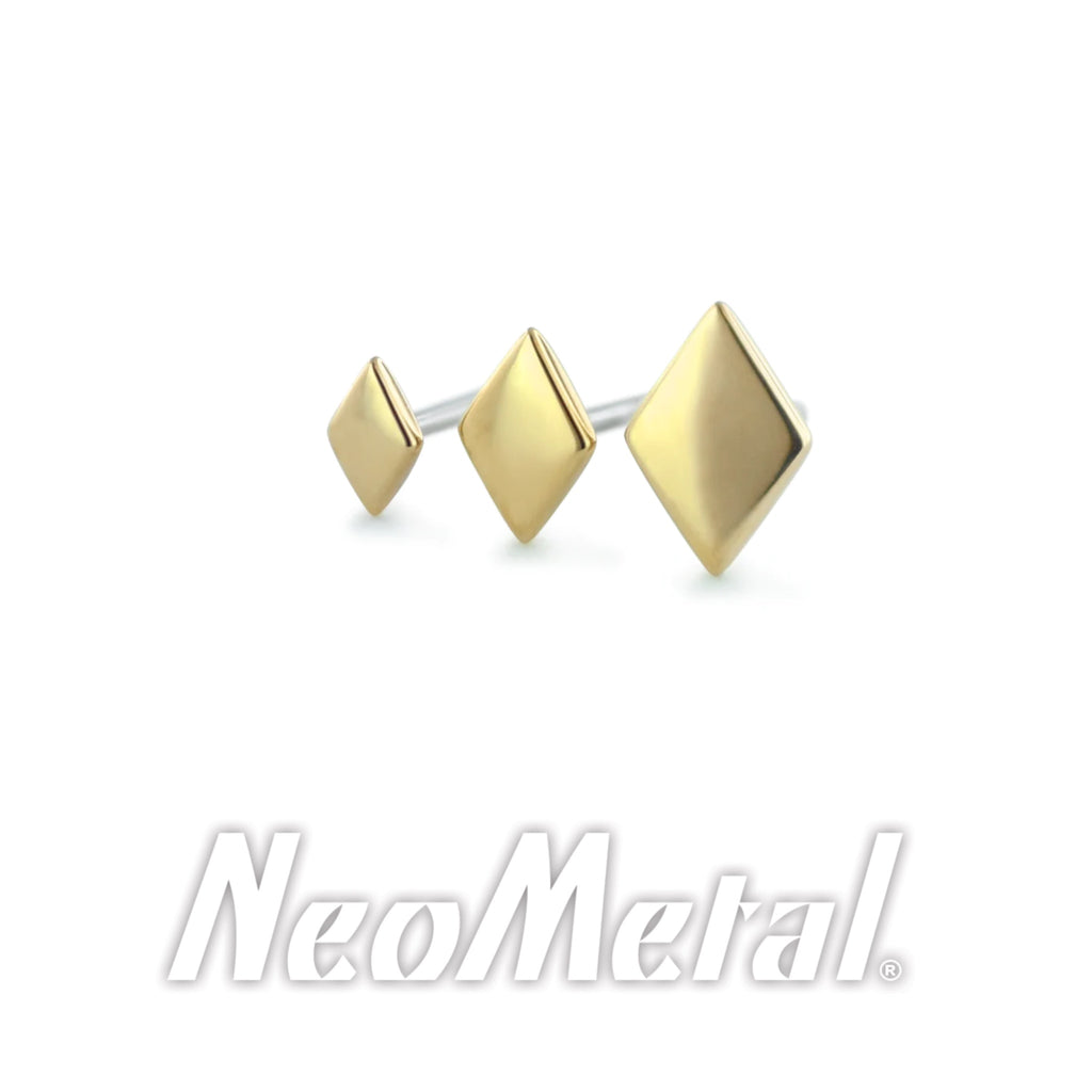 NeoMetal Threadless 18k Yellow Gold Diamond End