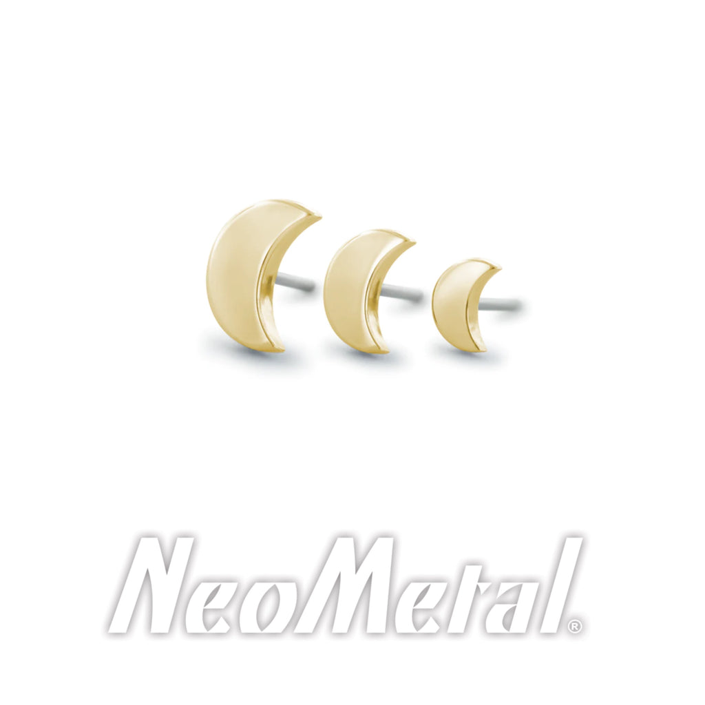NeoMetal Threadless 18k Yellow Gold Moon End