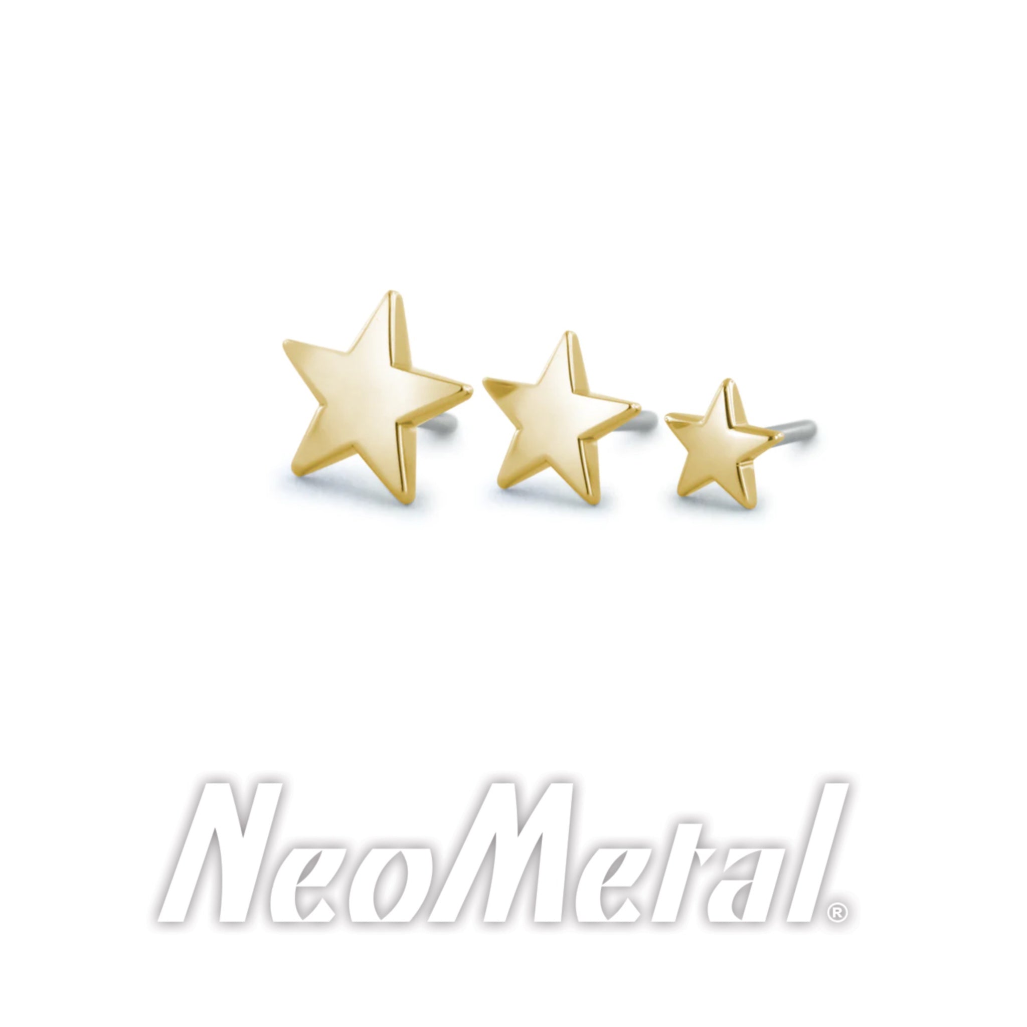 NeoMetal Threadless 18k Yellow Gold Stellar End