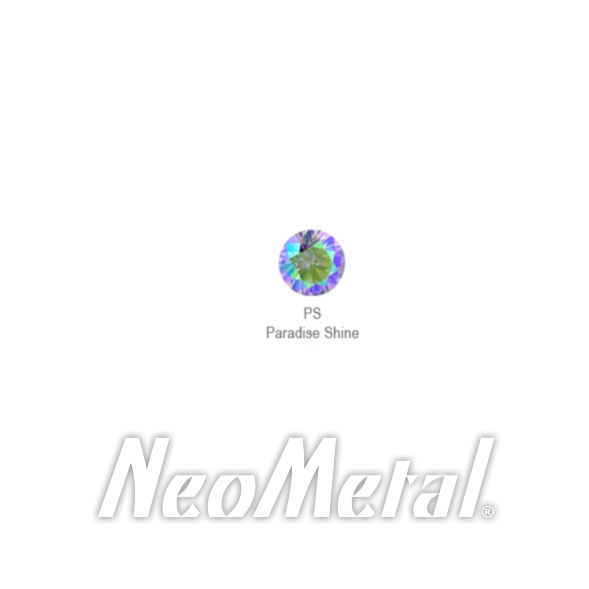NeoMetal Threadless Titanium Bezel Set Zirconia Gem End