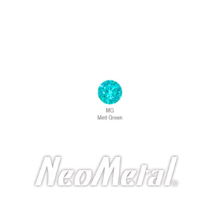 NeoMetal Threadless Titanium Bezel Set Zirconia Gem End