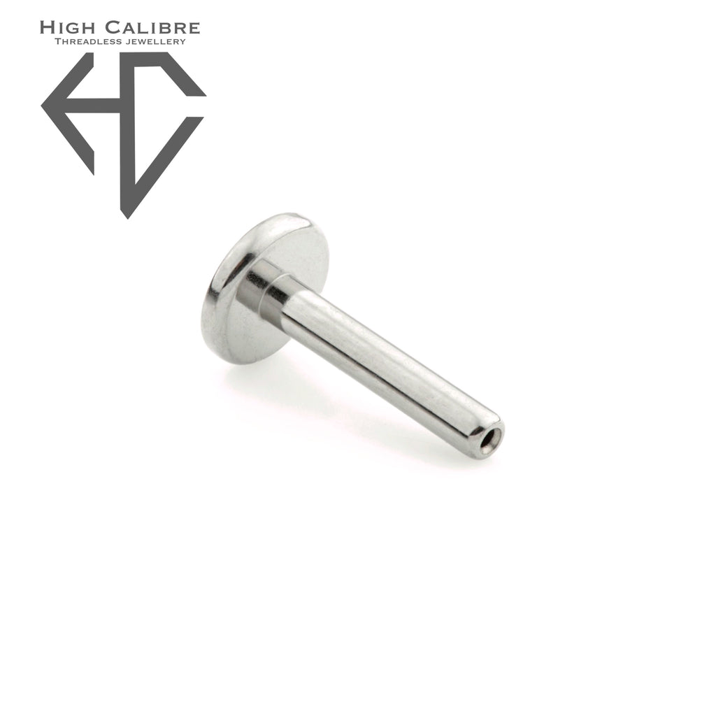 Titanium Threadless Labret Post 16G (1.2mm) with 4mm Base